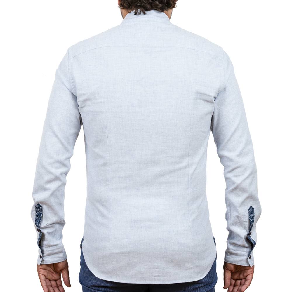 Poggianti Camicia in flanella con contrasti fantasia Italia