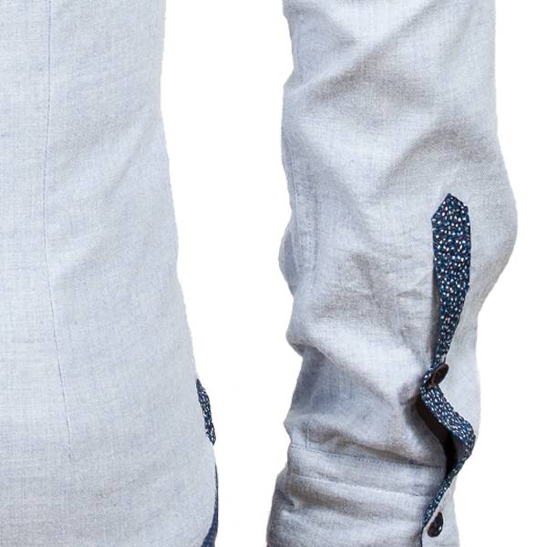 Poggianti Camicia in flanella con contrasti fantasia Italia
