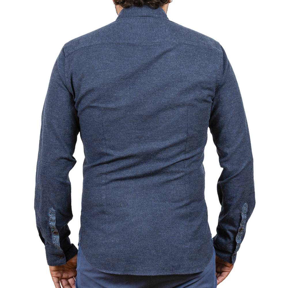 Poggianti Camicia in flanella con contrasti fantasia 2025