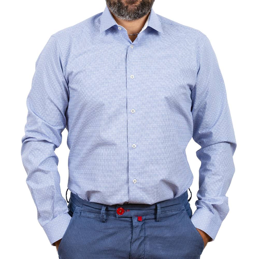 Poggianti Camicia classica con inserti bianchi Pezzi Unici