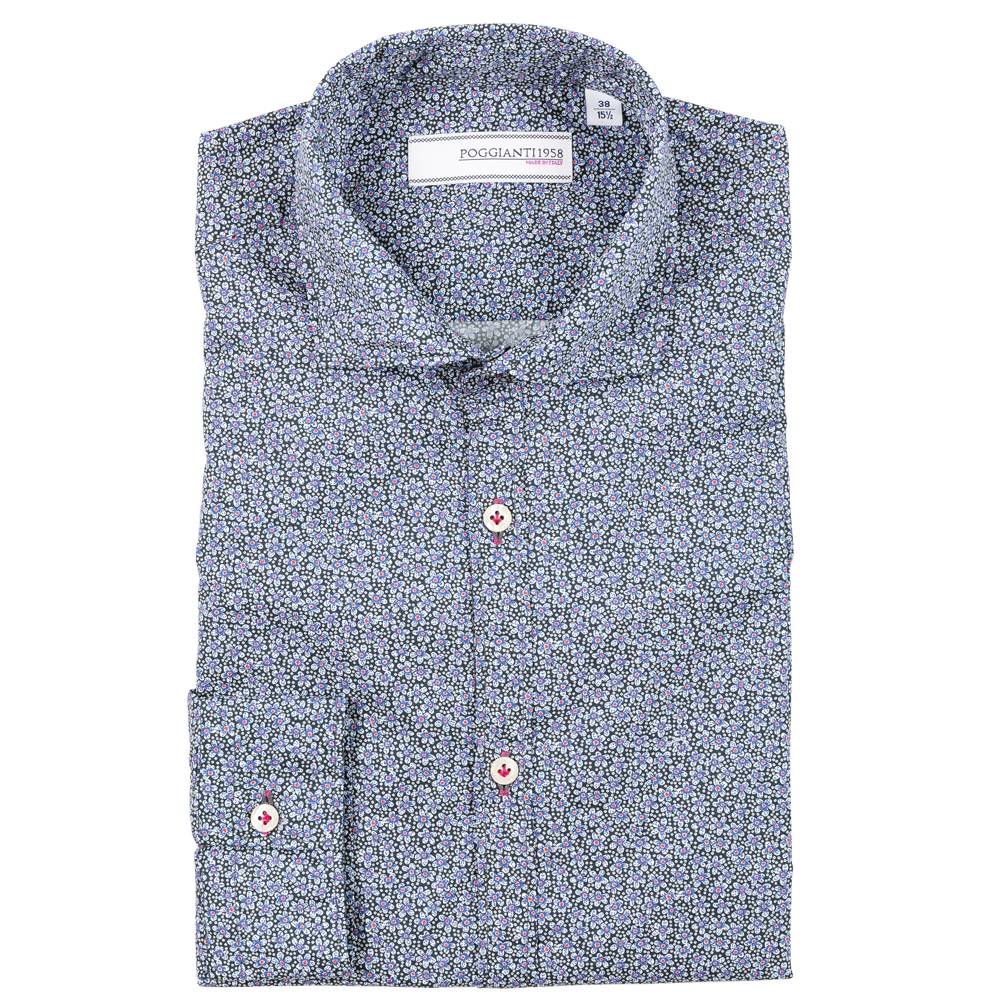 Poggianti Camicia fantasia floreale collo piccolo Qualità