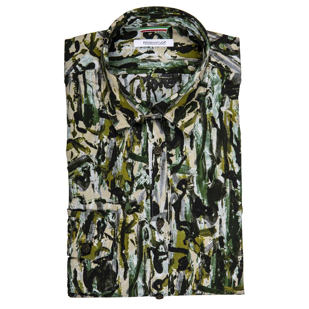 Poggianti Camicia fantasia collo piccolo Vendita