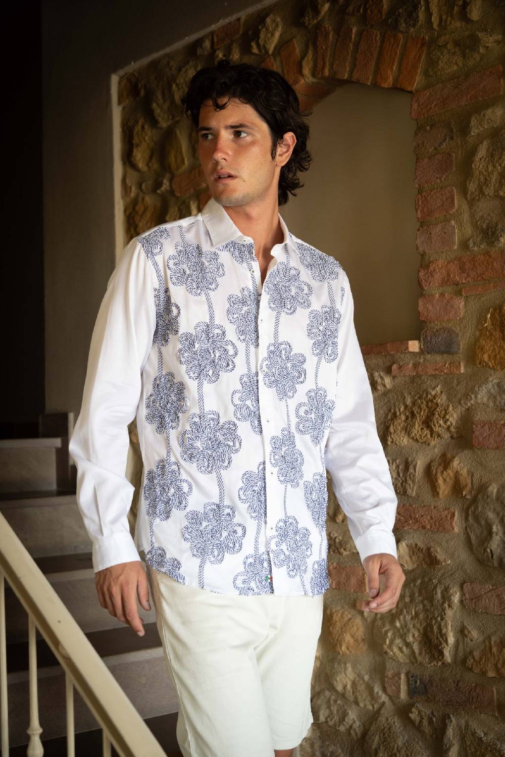 Poggianti Camicia uomo spring summer 24 FIRENZE-73-239 Vendite Flash