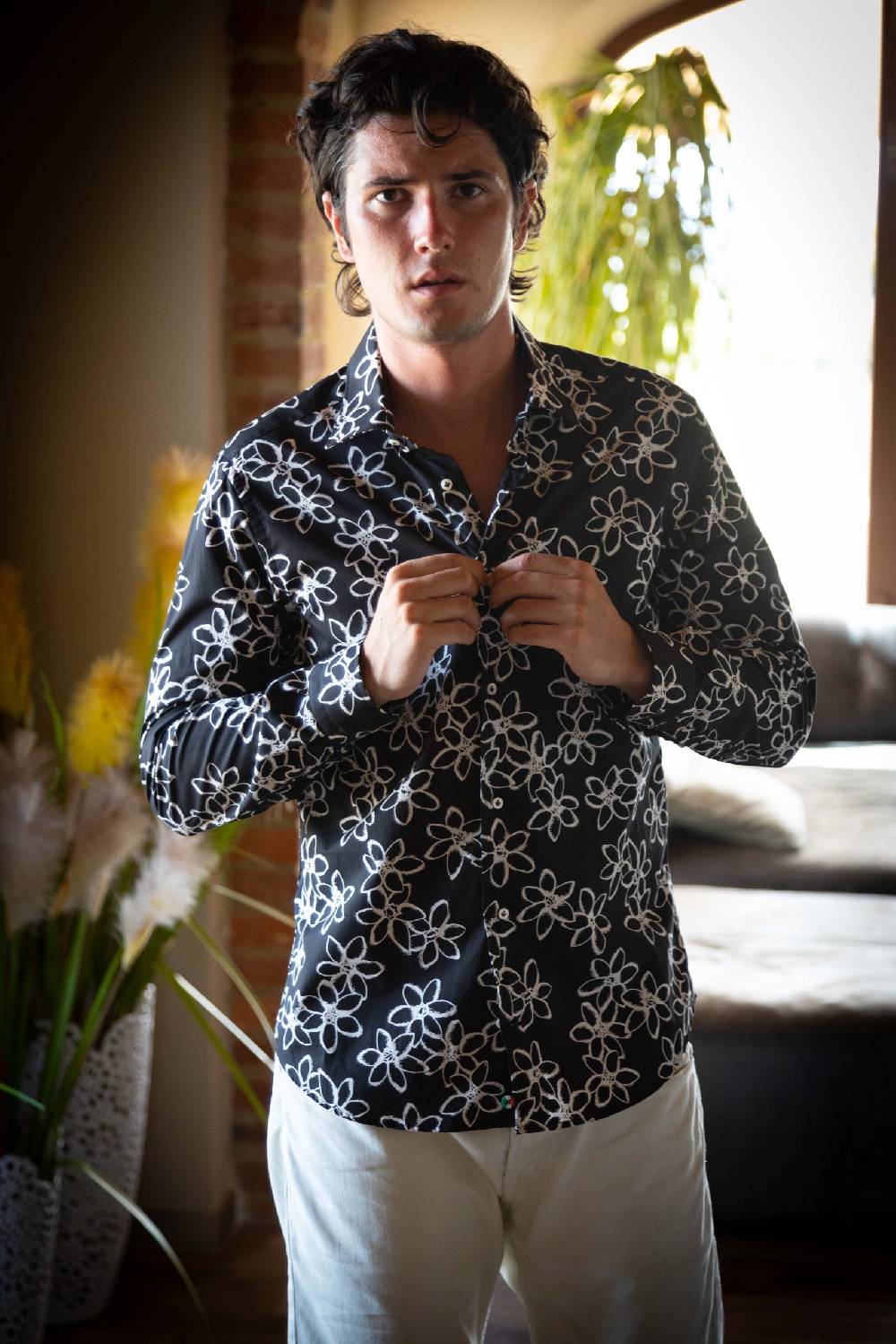 Poggianti Camicia uomo spring summer 24 FIRENZE-95-135 Vendita Economica