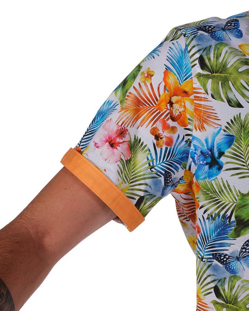 Poggianti Camicia Fantasia Collo Morbido Multicolore Pezzi Unici