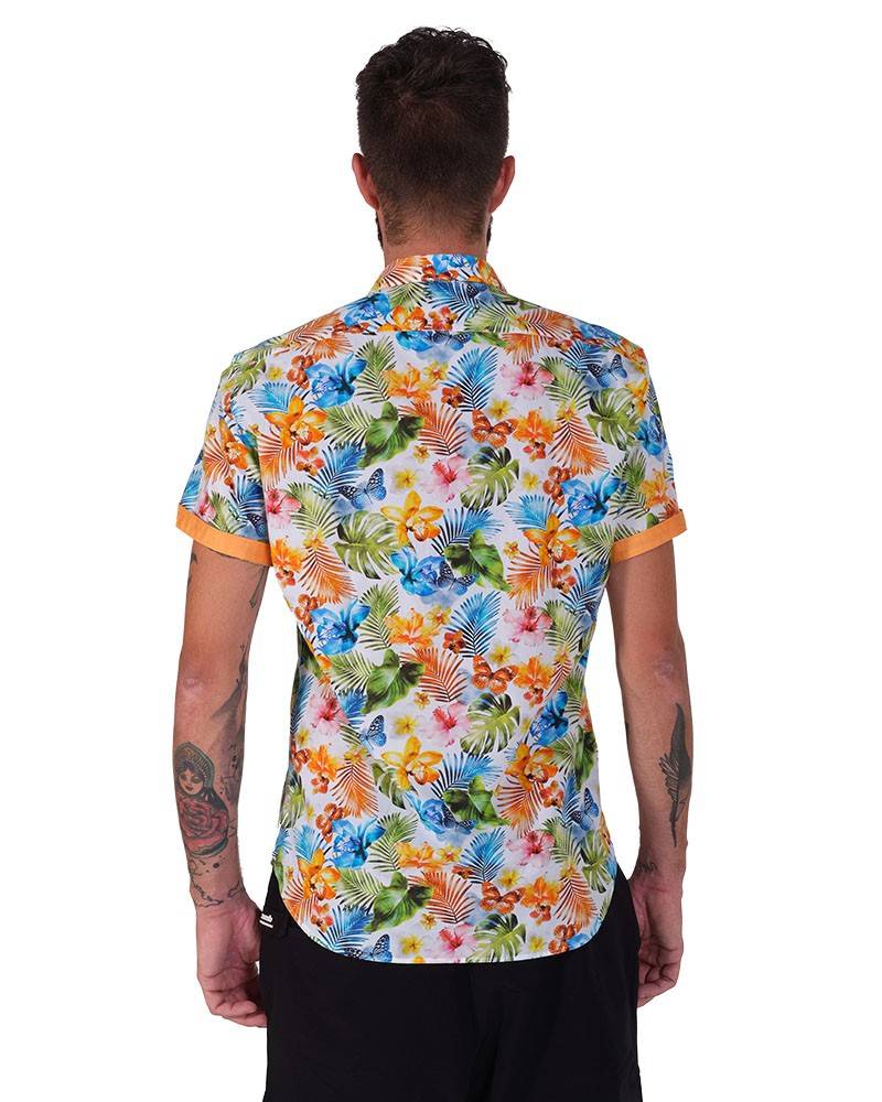 Poggianti Camicia Fantasia Collo Morbido Multicolore Pezzi Unici