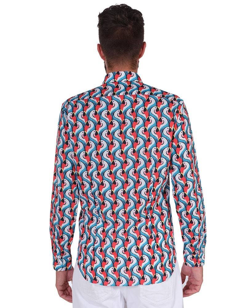 Poggianti Camicia Fantasia Collo Morbido Multicolore Acquista Ora