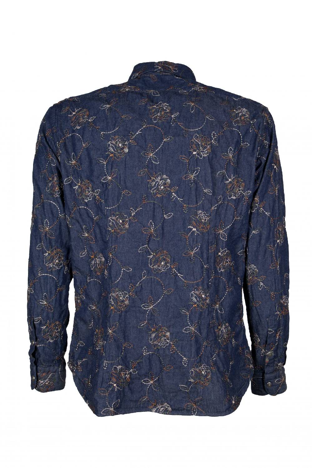 Poggianti Camicia uomo in Denim con Ricami FIRENZE-62-250 Presa