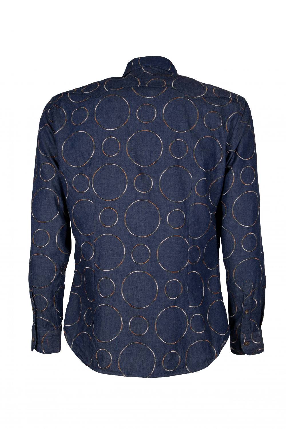 Poggianti Camicia uomo in Denim con Ricami EMPOLI-66-248 Sconto