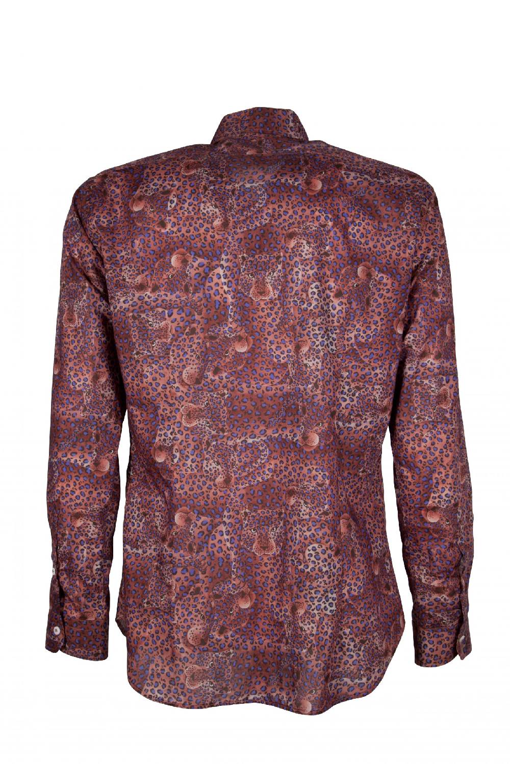 Poggianti Camicia uomo in cotone Liberty con stampa animali PISA-60F-155-01 Outlet