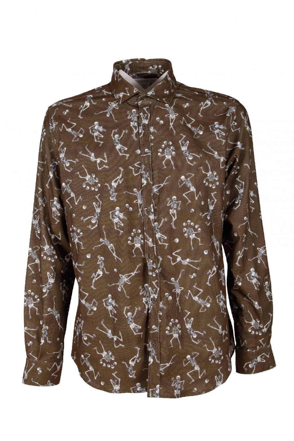 Poggianti Camicia uomo in velluto con stampa teschi PISA-62F-230-01 Moda