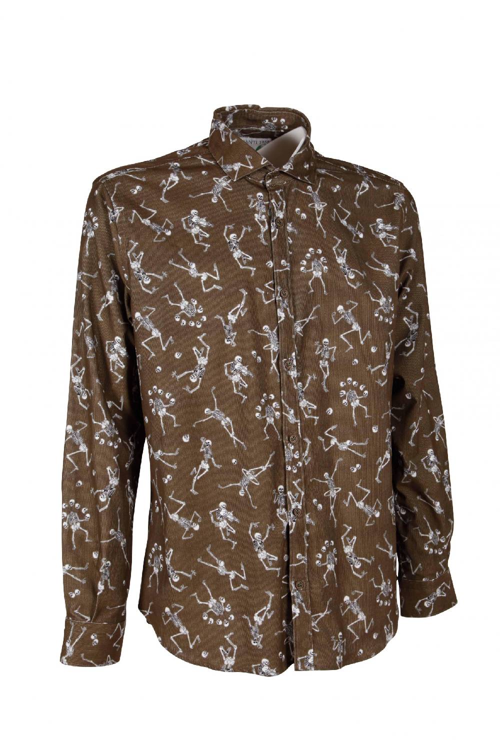 Poggianti Camicia uomo in velluto con stampa teschi PISA-62F-230-01 Moda