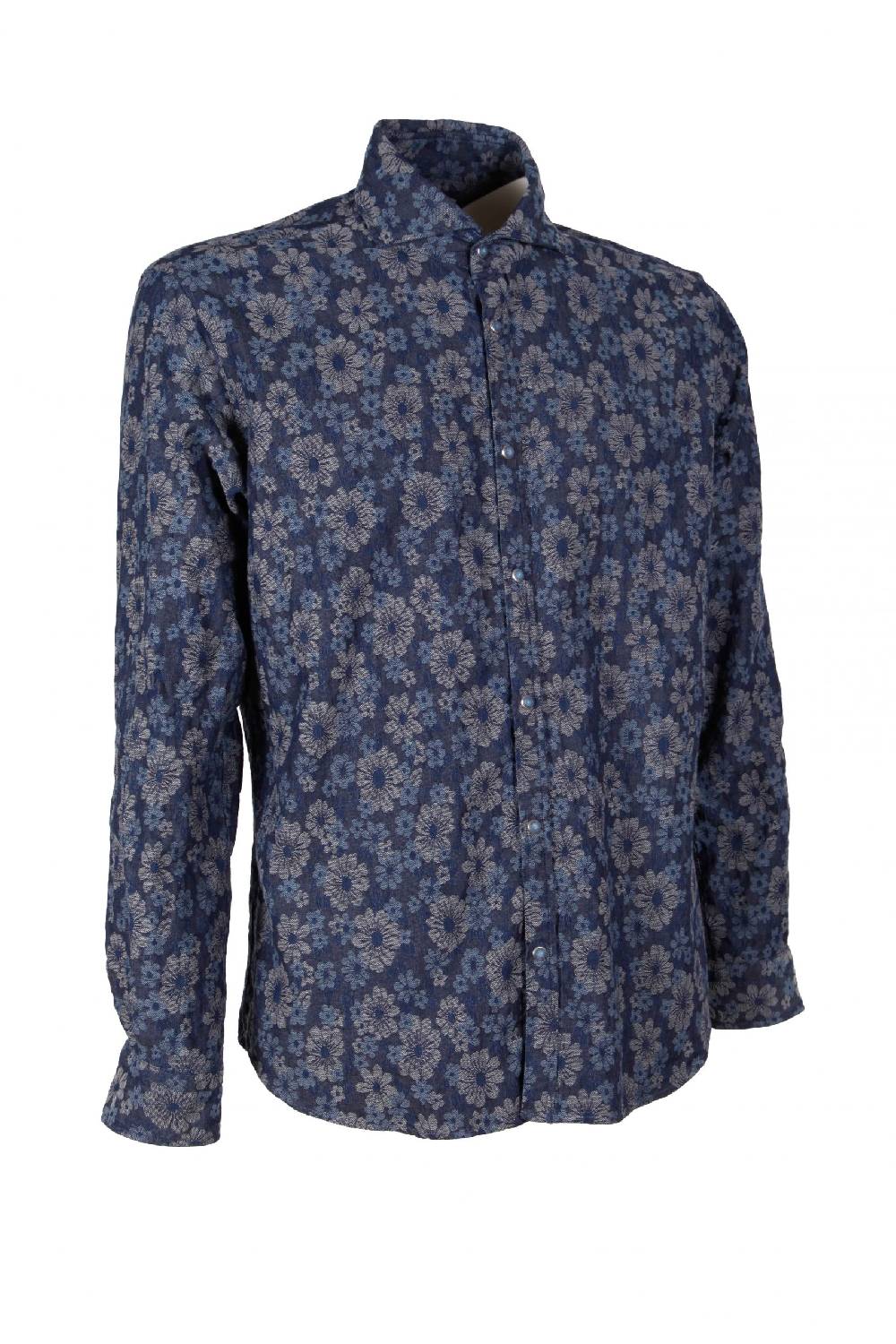 Poggianti Camicia uomo in Denim Jacquard PISA-31W-237-01 2025