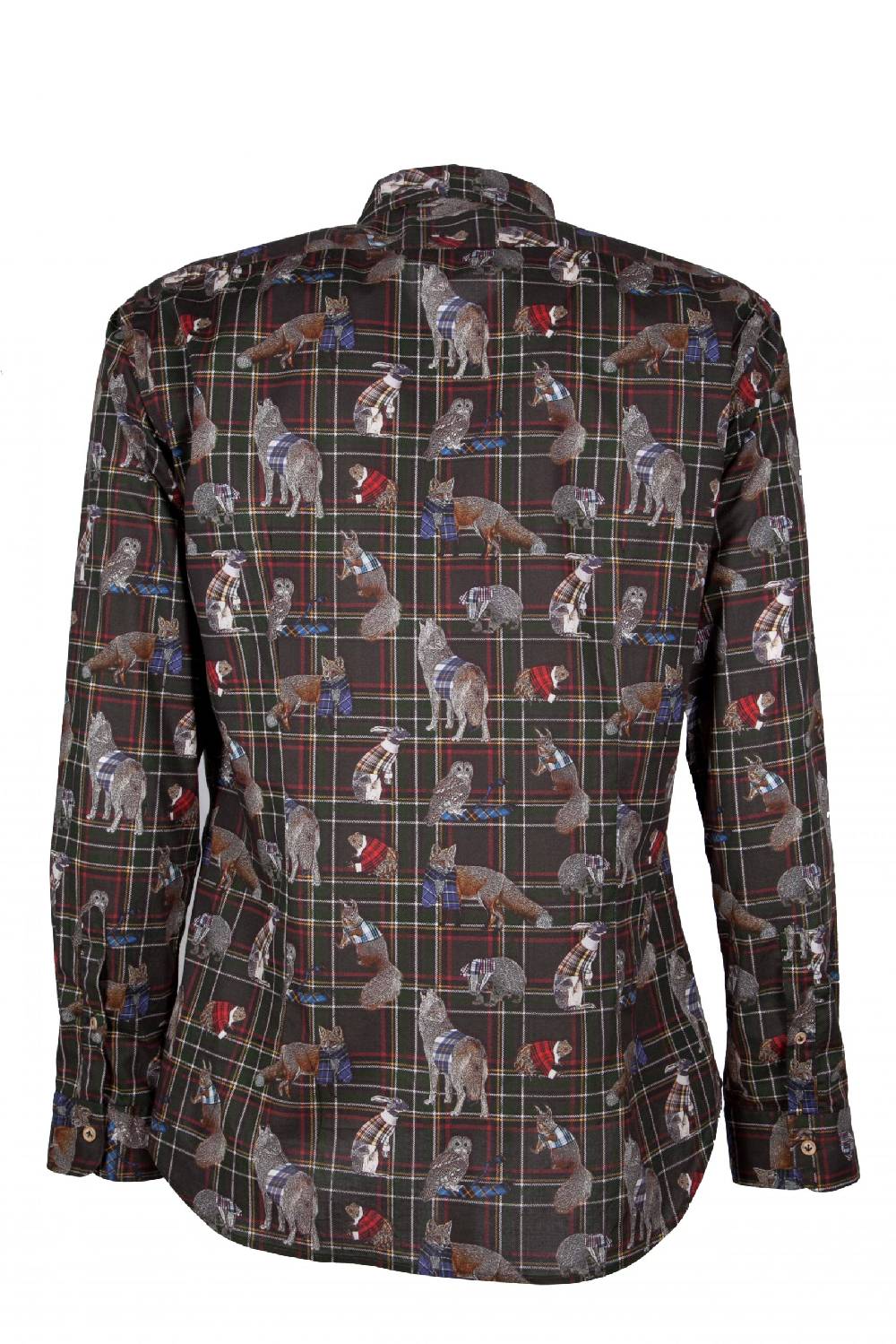 Poggianti Camicia uomo stretch con stampa animali PISA-64-175-03 Spedizione Gratuita