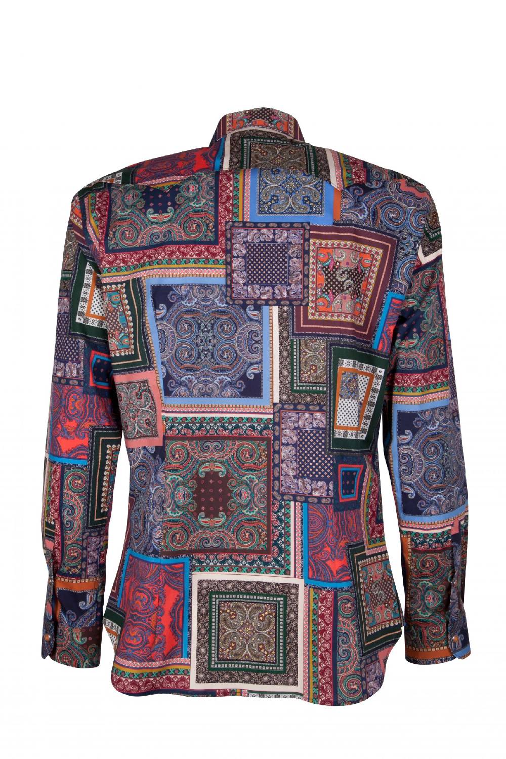 Poggianti Camicia uomo stretch con stampa geometrica EMPOLI-UBBF-166-01 Pezzi Unici
