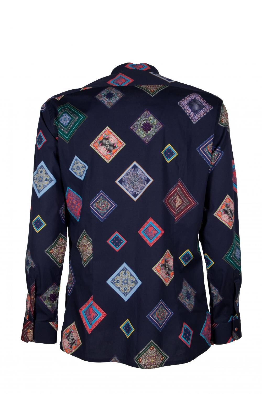 Poggianti Camicia uomo stretch con stampa geometrica SCARLINO-33-165-01 Soddisfazione Garantita