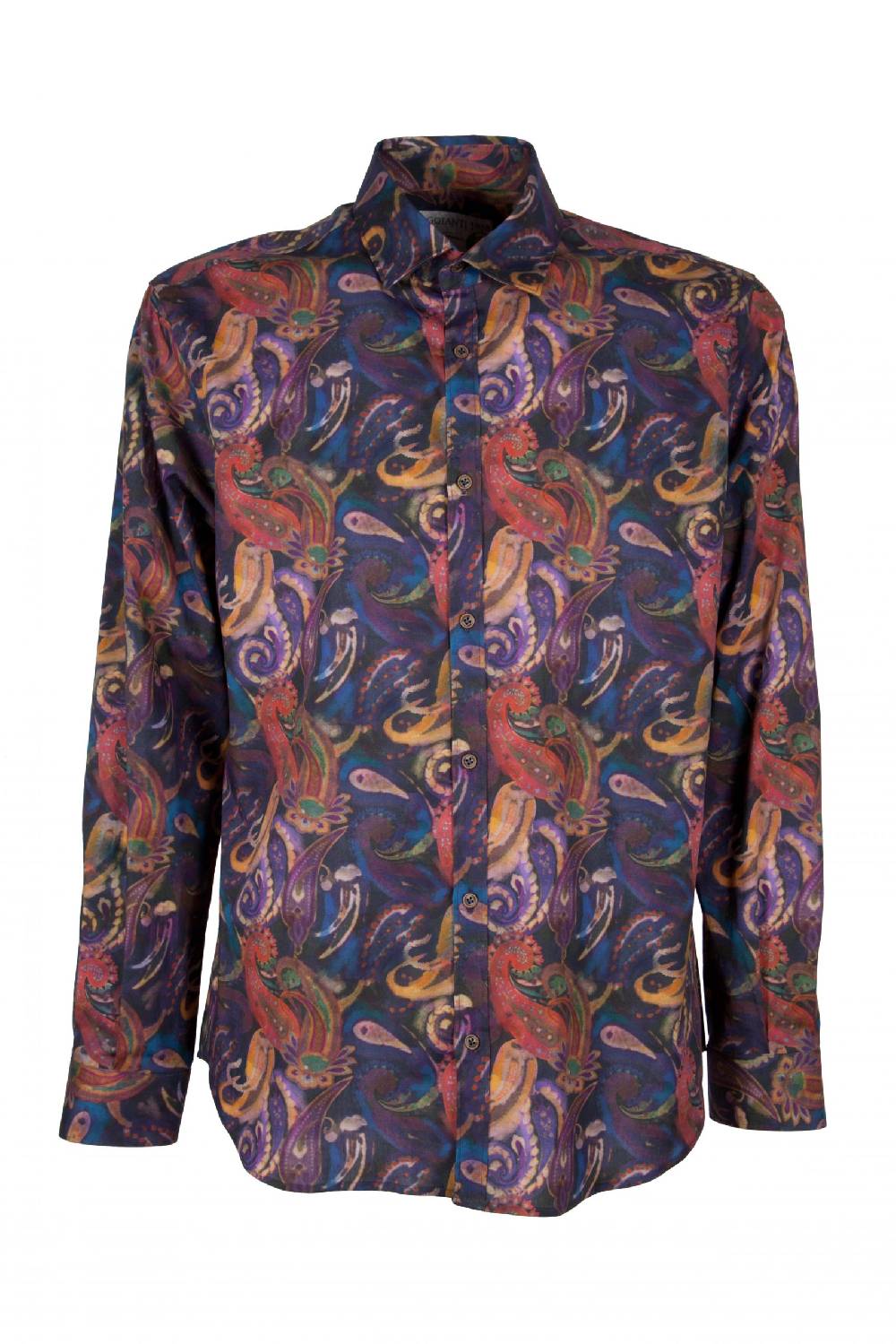 Poggianti Camicia uomo stretch con stampa Paisley PISA-73-163-01 Qualità Garantita
