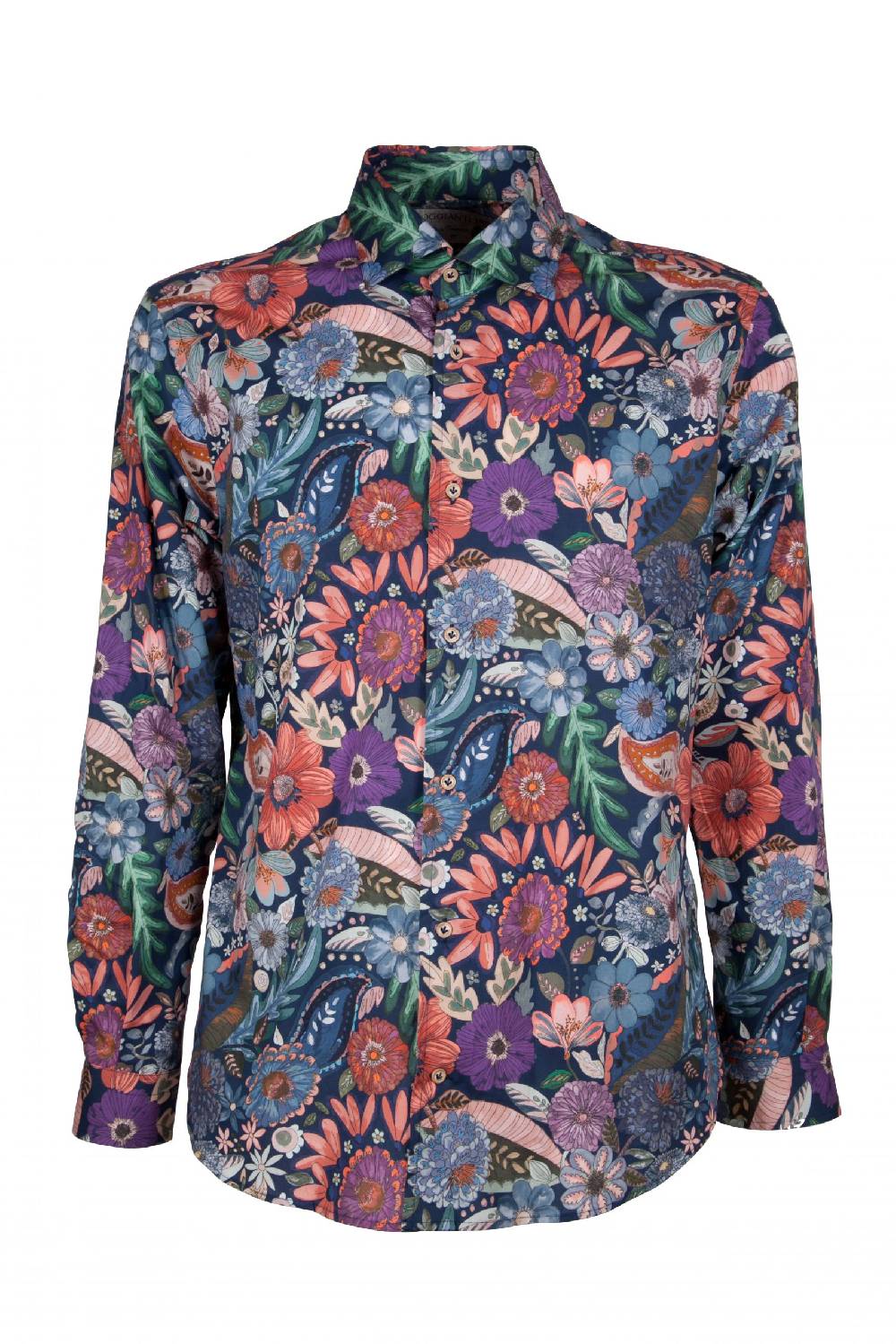 Poggianti Camicia uomo stretch con stampa Floreale FIRENZE-61F-162-01 Negozi Online