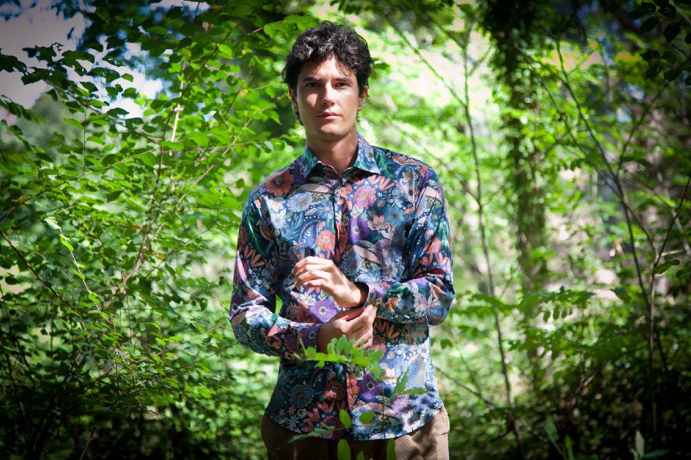 Poggianti Camicia uomo stretch con stampa Floreale FIRENZE-61F-162-01 Negozi Online