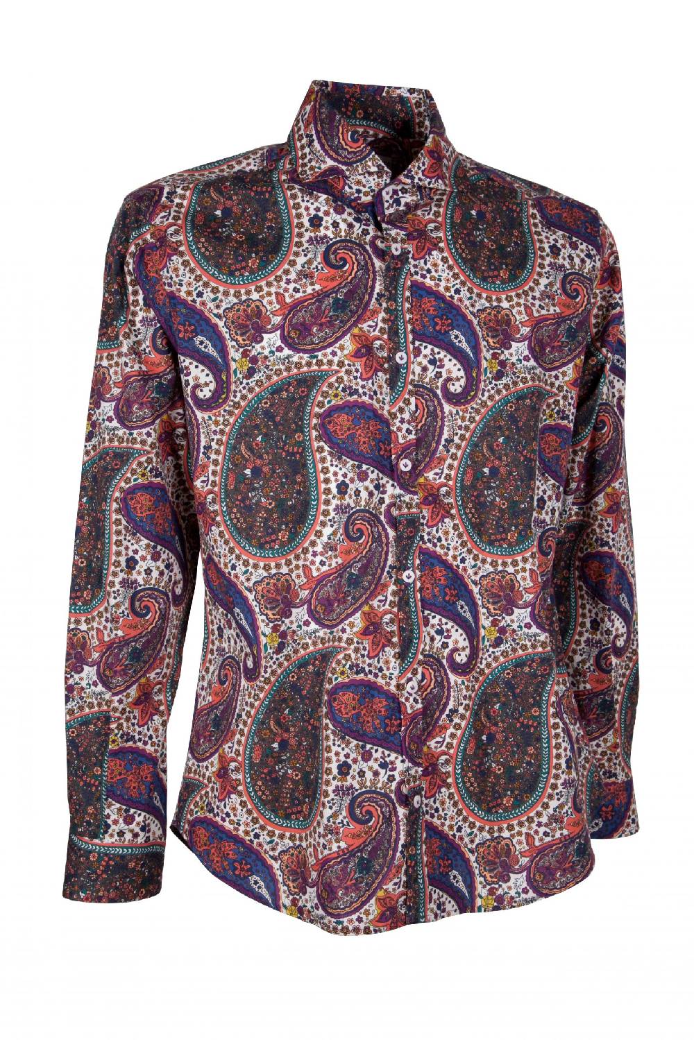 Poggianti Camicia uomo stretch con stampa Paisley PISA-31F-161-01 Acquista Ora