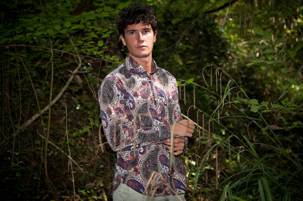 Poggianti Camicia uomo stretch con stampa Paisley PISA-31F-161-01 Acquista Ora