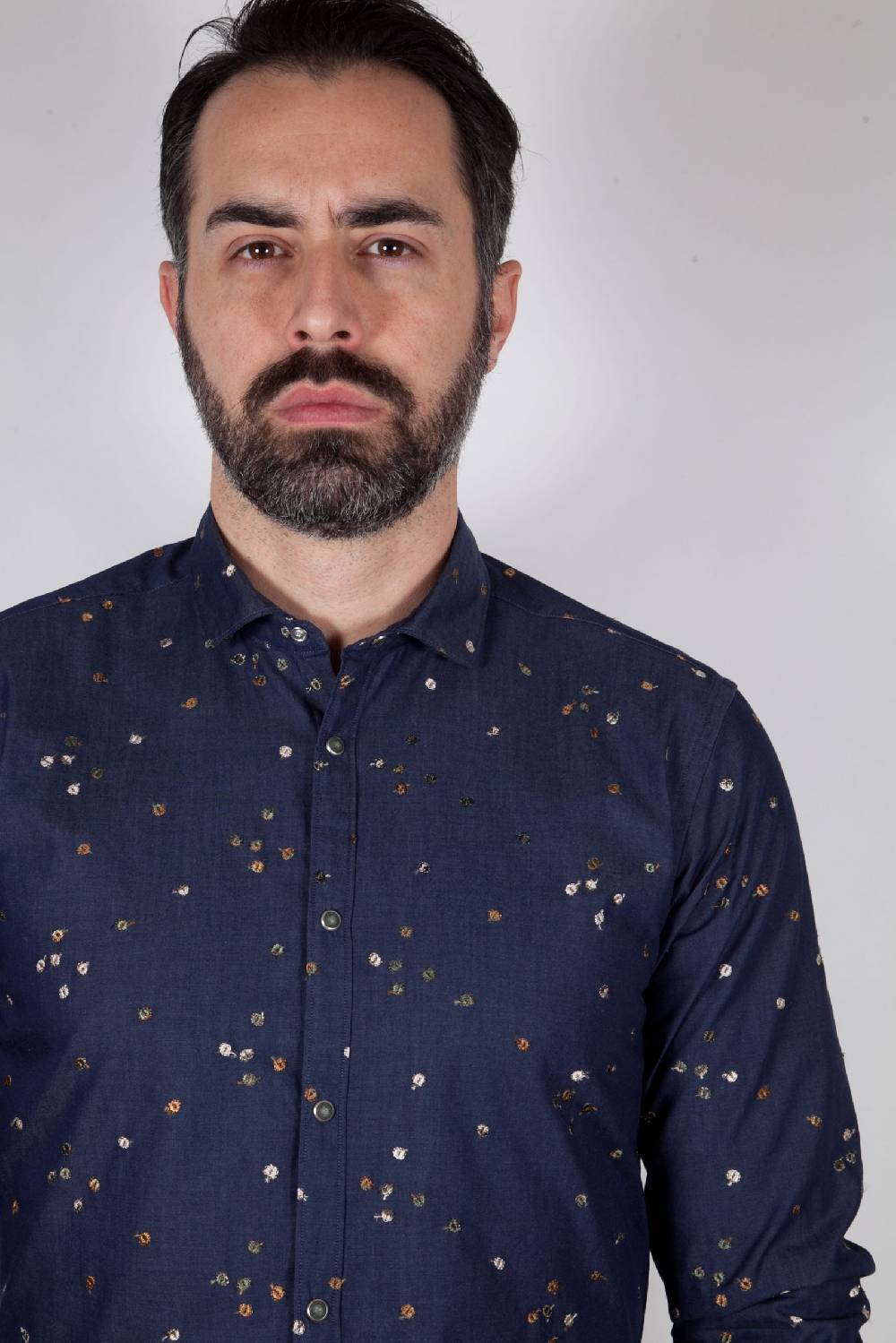 Poggianti Camicia in Denim con ricami PISA-62-607 Hotsell