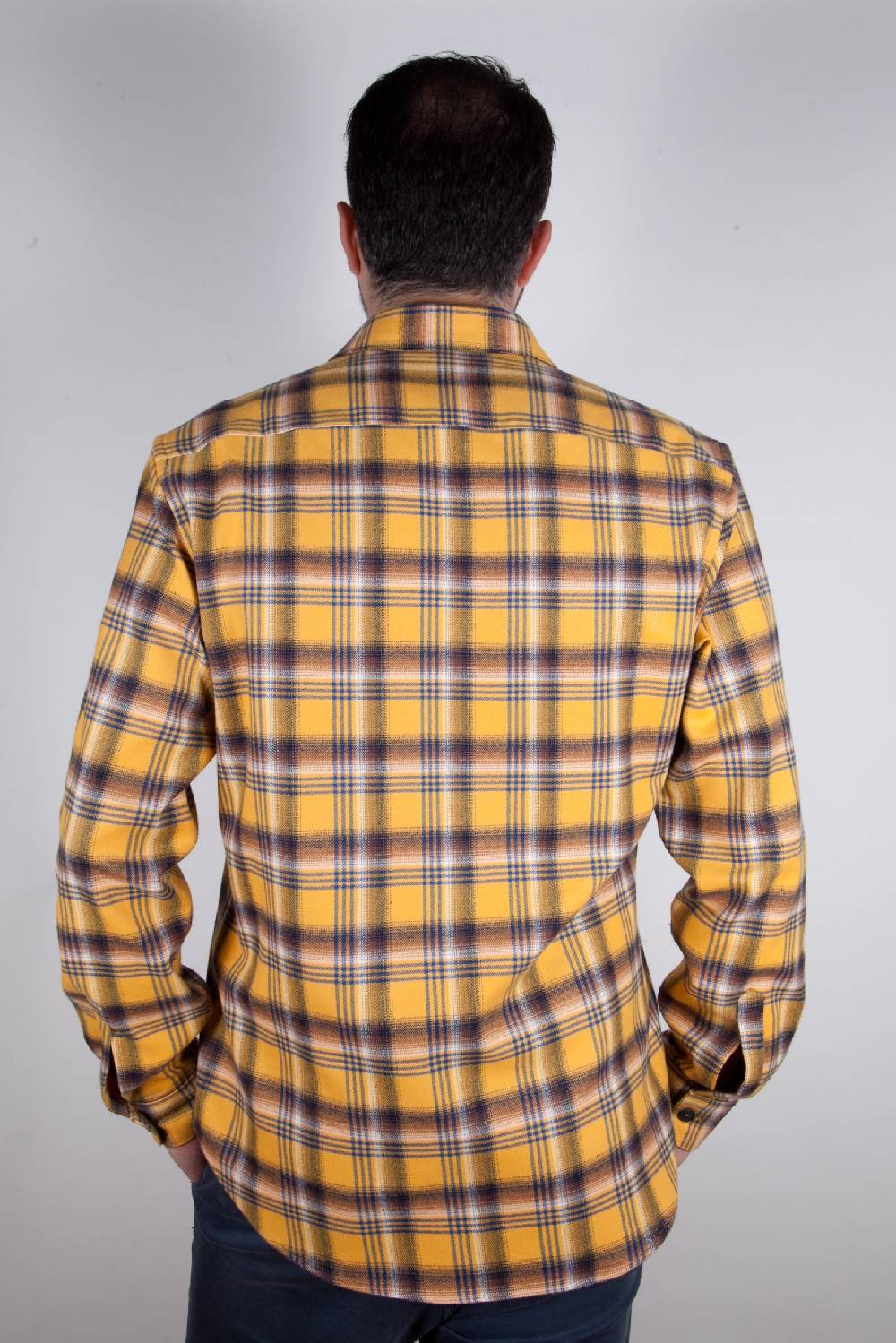 Poggianti Camicia in flanella a quadri LONDA-66-632 Vendita Calda