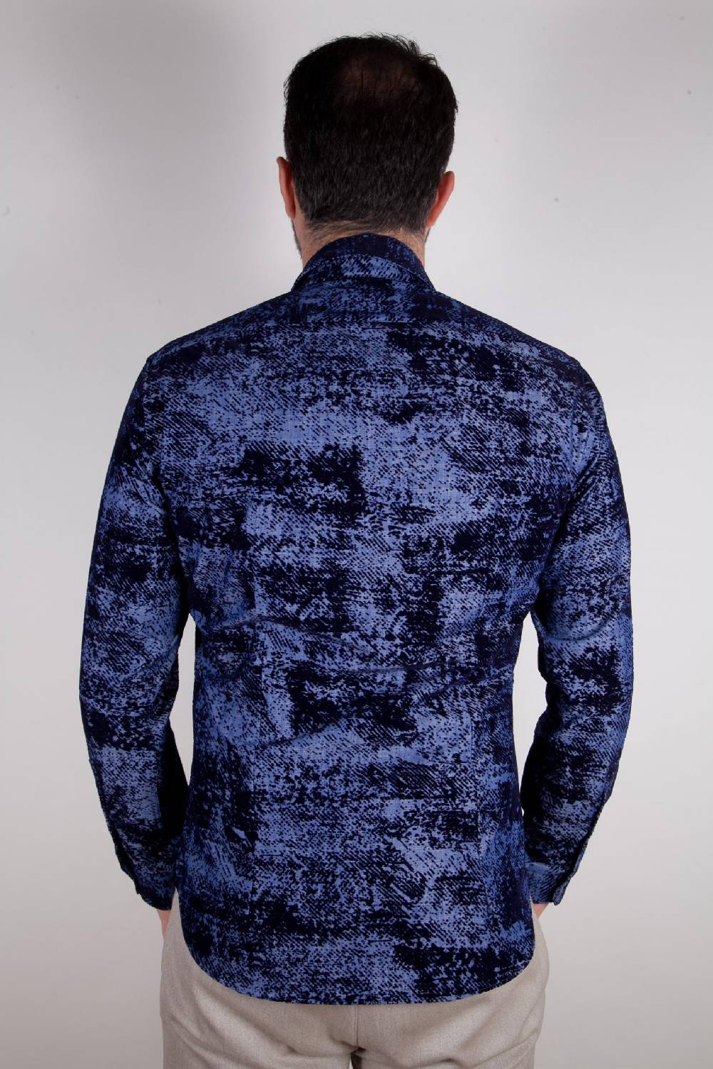 Poggianti Camicia in denim con floccato PISA-66-602-01 Negozio