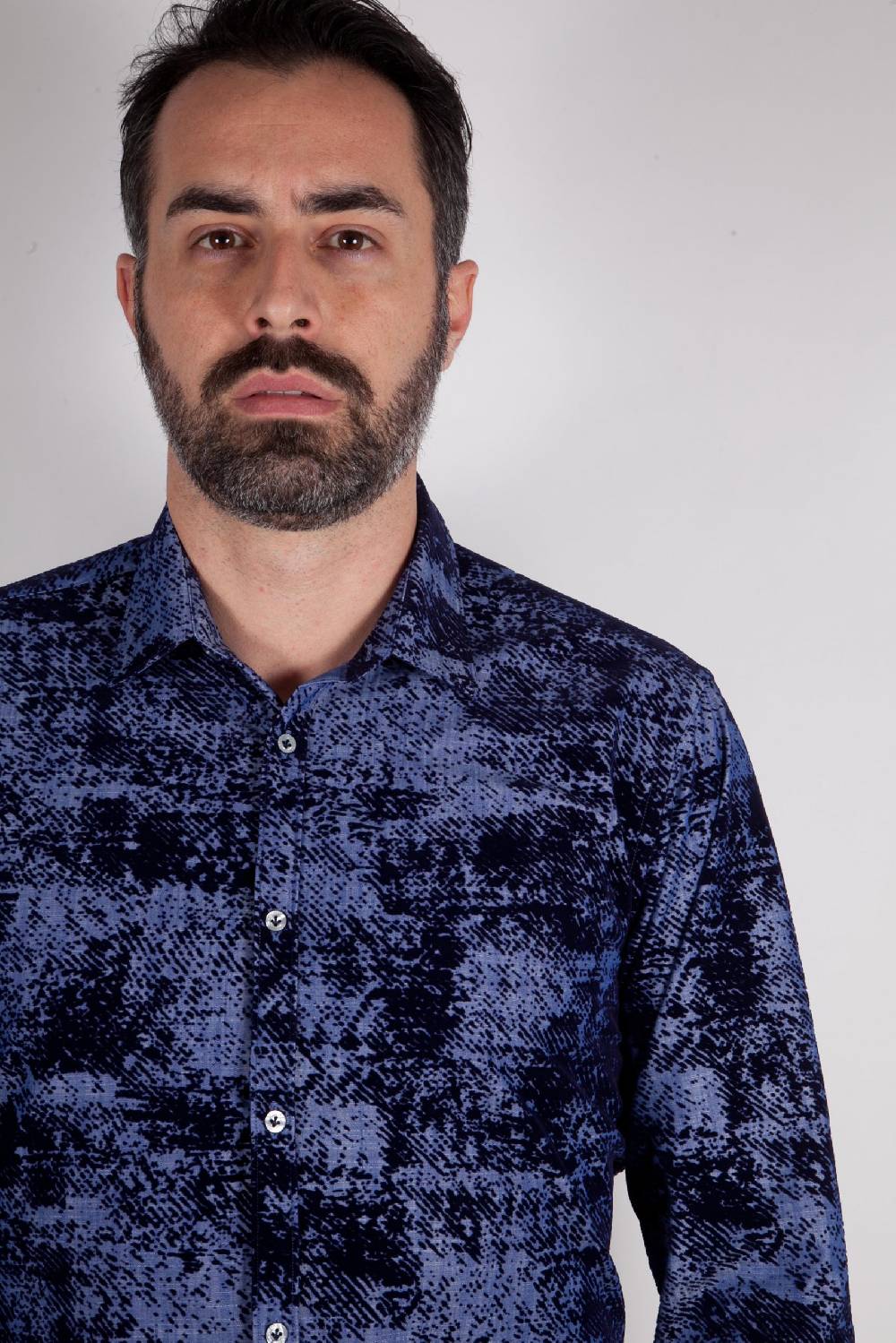 Poggianti Camicia in denim con floccato PISA-66-602-01 Negozio
