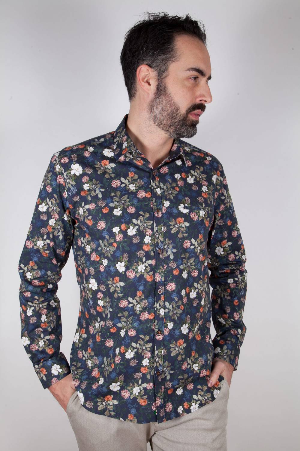 Poggianti Camicia con stampa ASCIANO-73-569-02 Italia