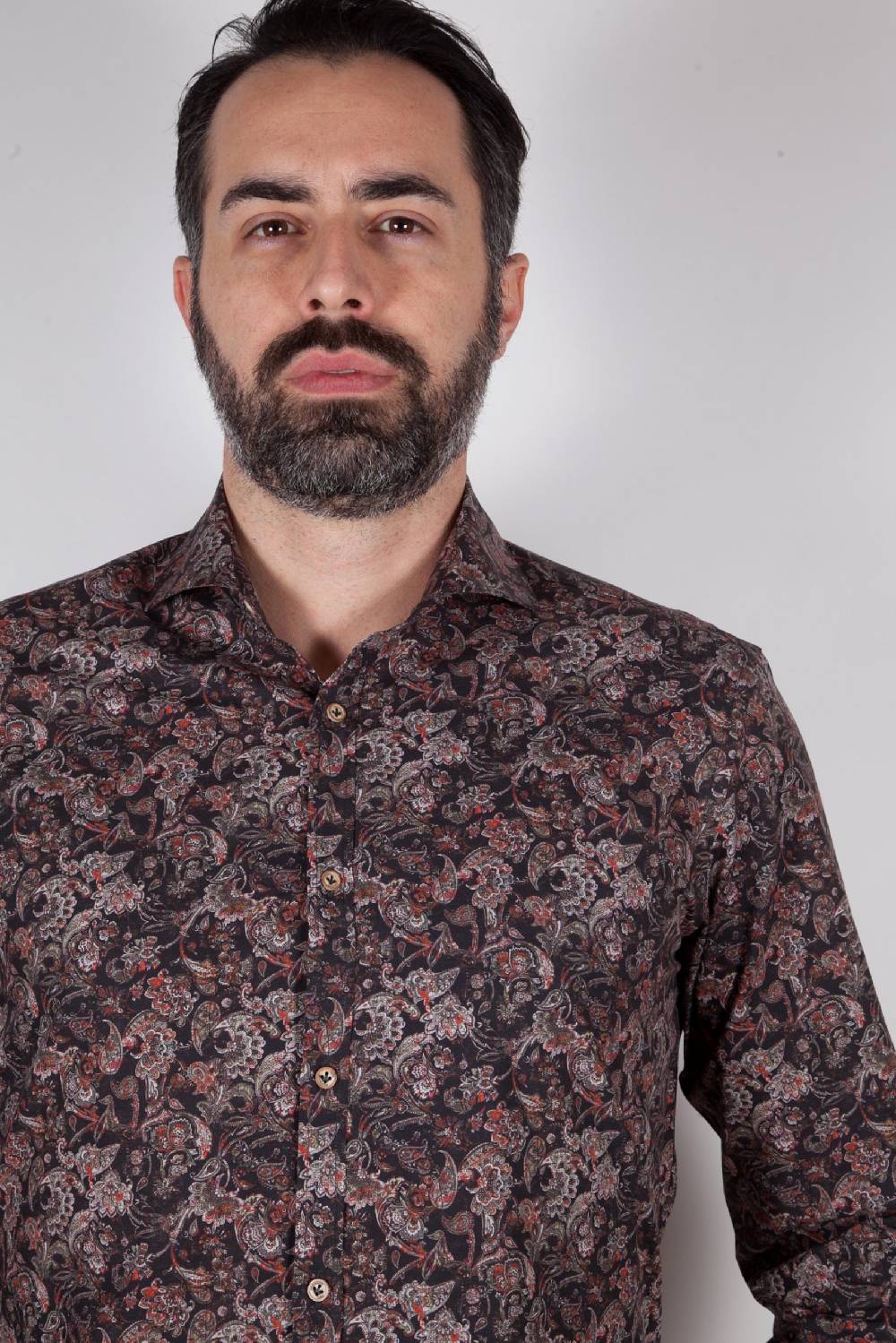 Poggianti Camicia con stampa PISA-31F-549-01 Nuovo