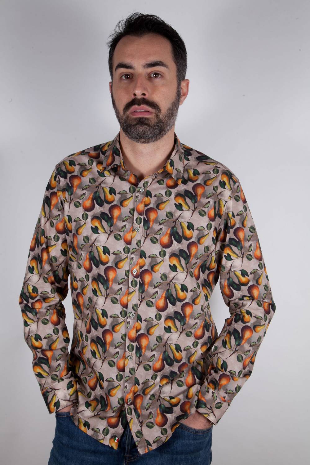 Poggianti Camicia con stampa frutta PISA-66F-536-01 Outlet