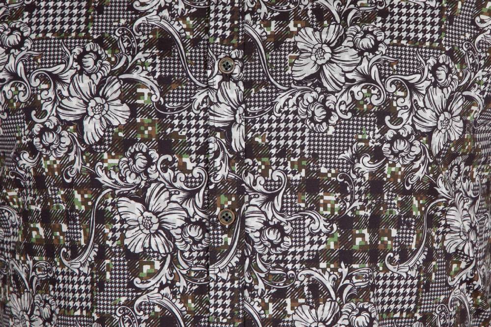 Poggianti Camicia con stampa camouflage PISA-UBB-528-01 Soddisfazione Garantita