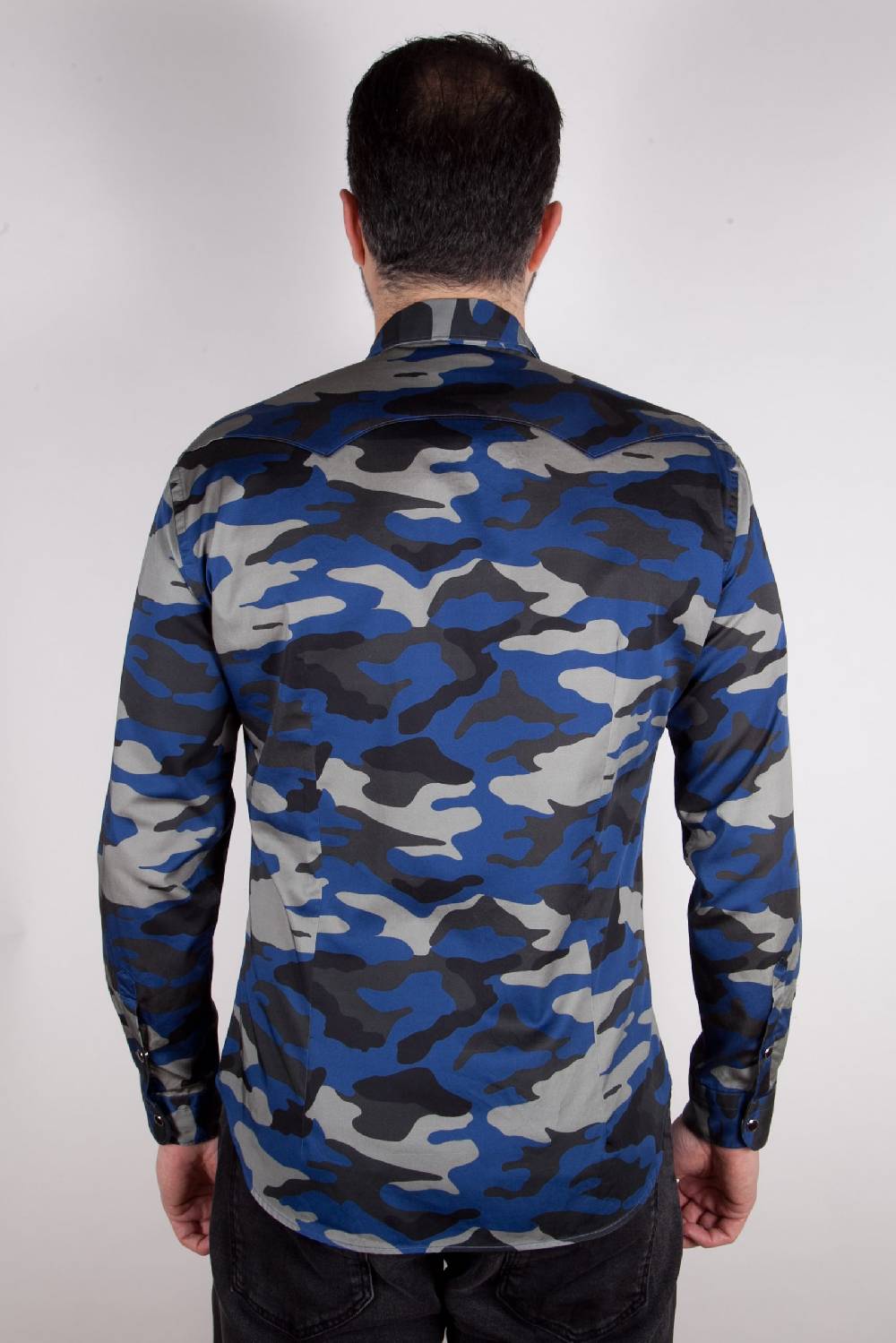 Poggianti Camicia con stampa camouflage MARRADI-66-526-03 Qualità Garantita