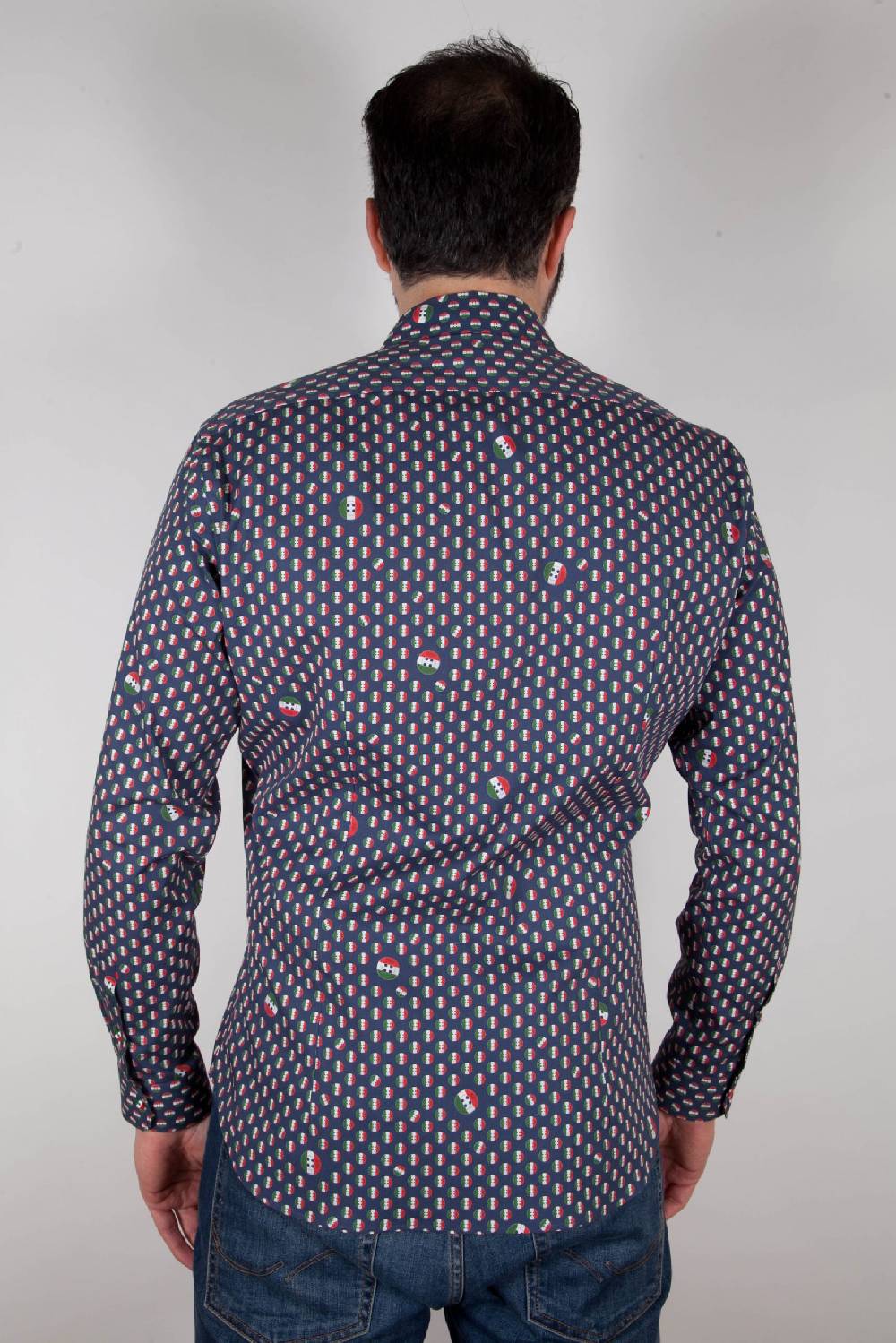 Poggianti Camicia con stampa PISA-31F-524-01 Vendita Economica