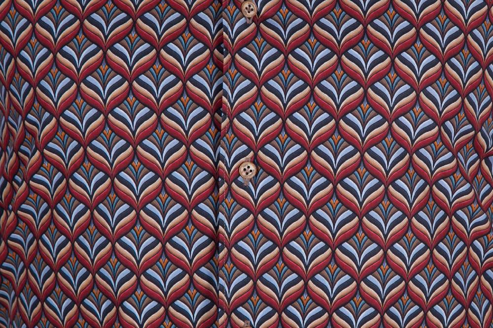 Poggianti Camicia con stampa FIRENZE-67-516-01 Consegna Veloce