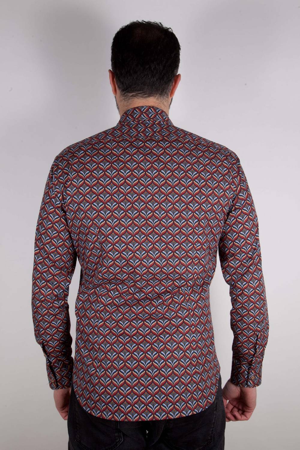Poggianti Camicia con stampa FIRENZE-67-516-01 Consegna Veloce
