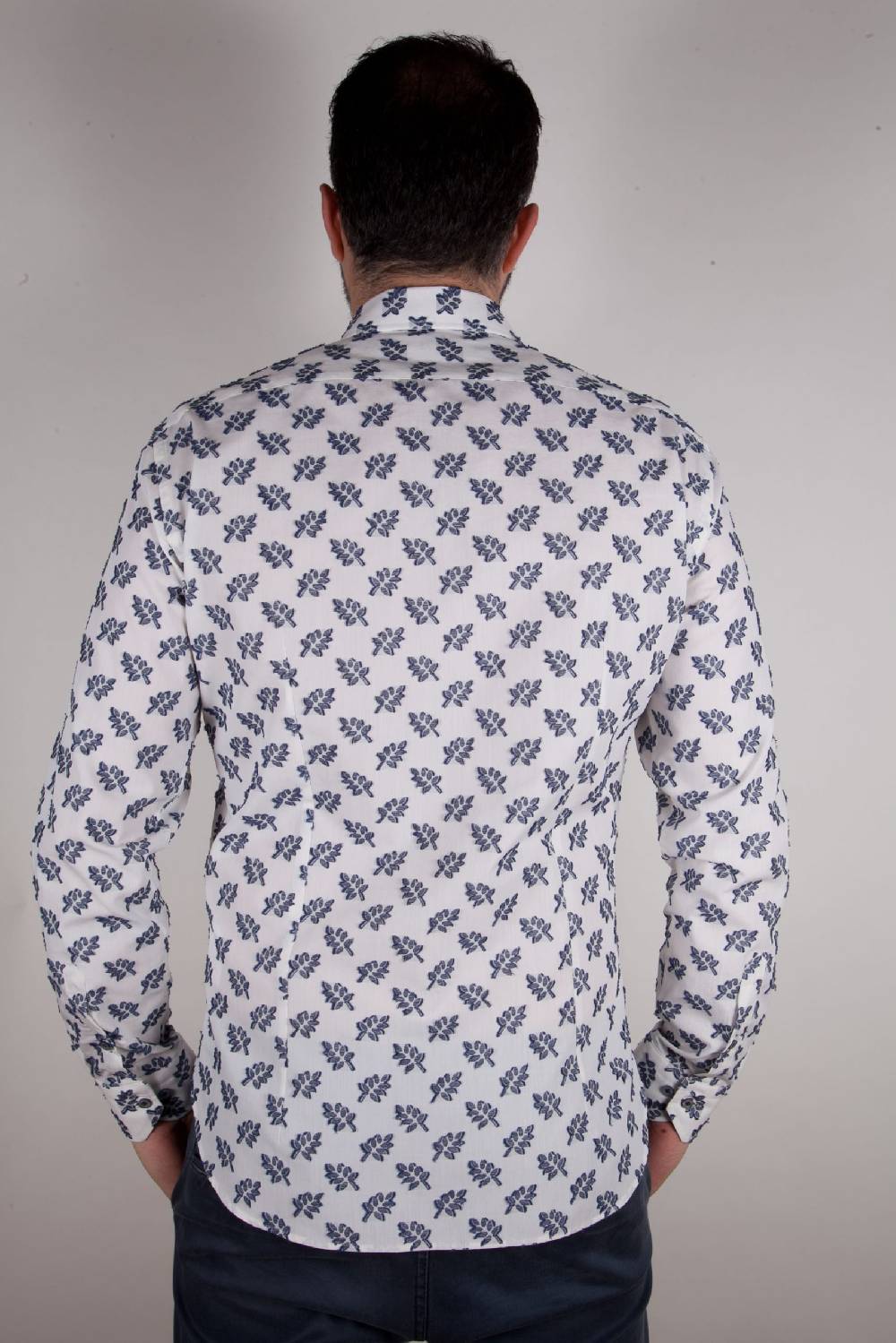Poggianti Camicia Fil Coupe Collo Italiano FIRENZE-61-507-01 In Saldo