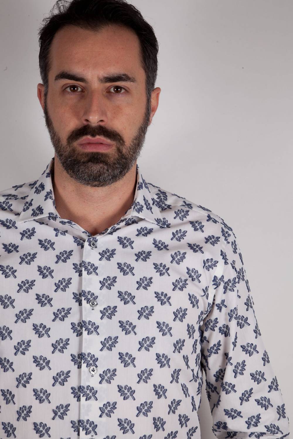 Poggianti Camicia Fil Coupe Collo Italiano FIRENZE-61-507-01 In Saldo