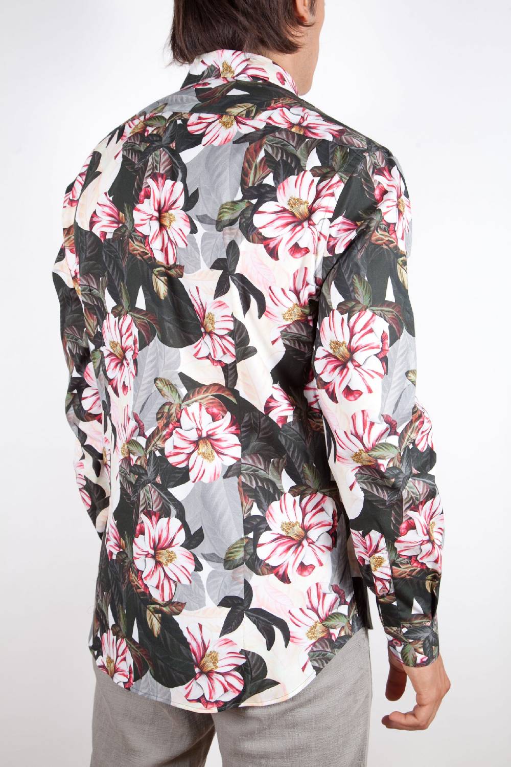 Poggianti Camicia Fantasia Stretch Collo Italiano 365-01 Prezzo Ridotto