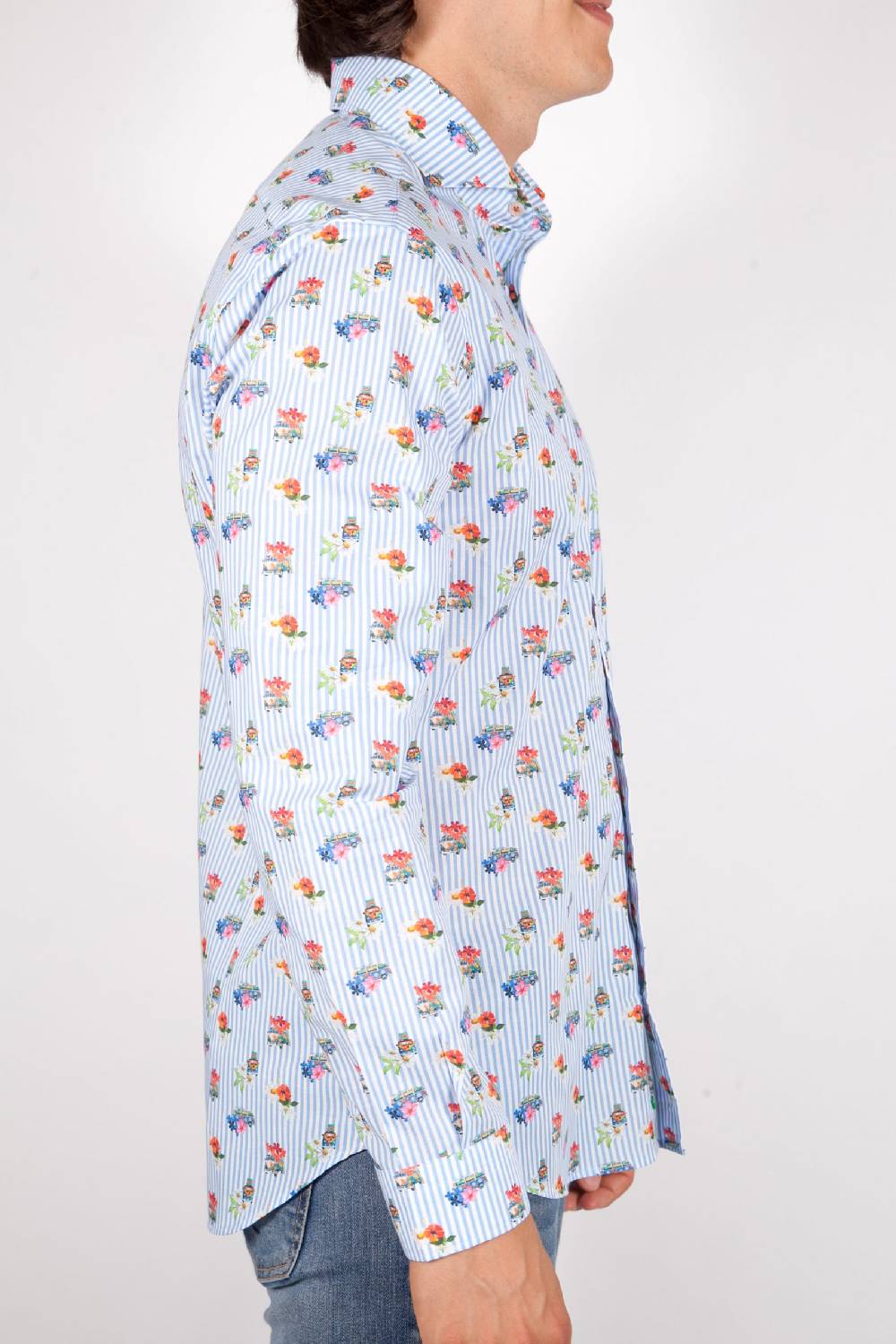 Poggianti Camicia Fantasia Collo francese 329-02 Negozio online di fabbrica