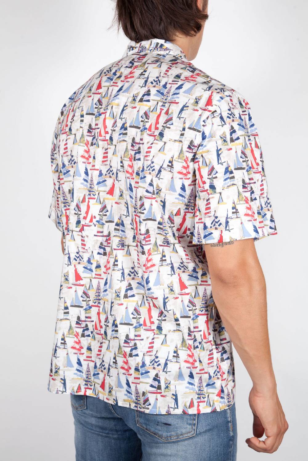 Poggianti Camicia Fantasia Manica corta 346-01 Sconto