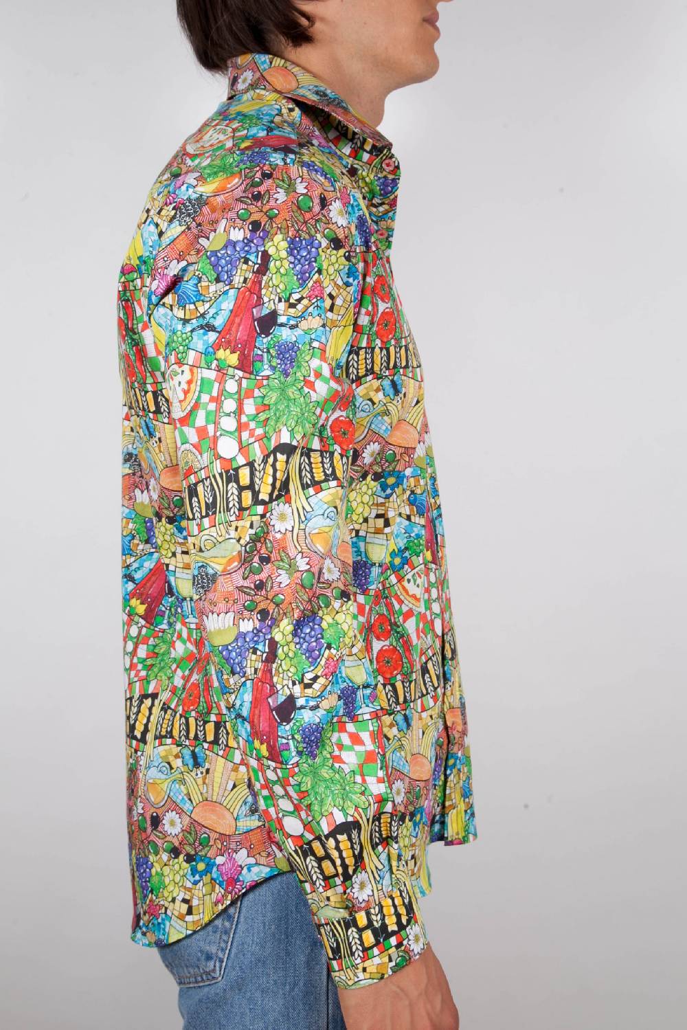 Poggianti Camicia Fantasia Collo Italiano 442-01 Online
