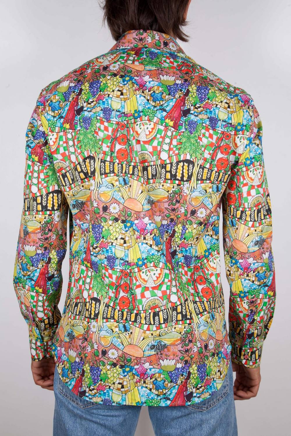 Poggianti Camicia Fantasia Collo Italiano 442-01 Online