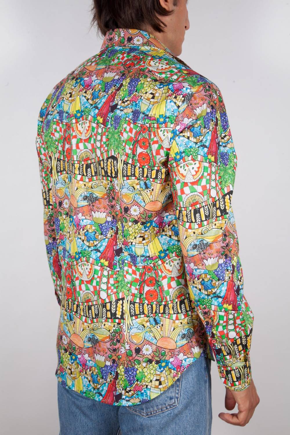 Poggianti Camicia Fantasia Collo Italiano 442-01 Online