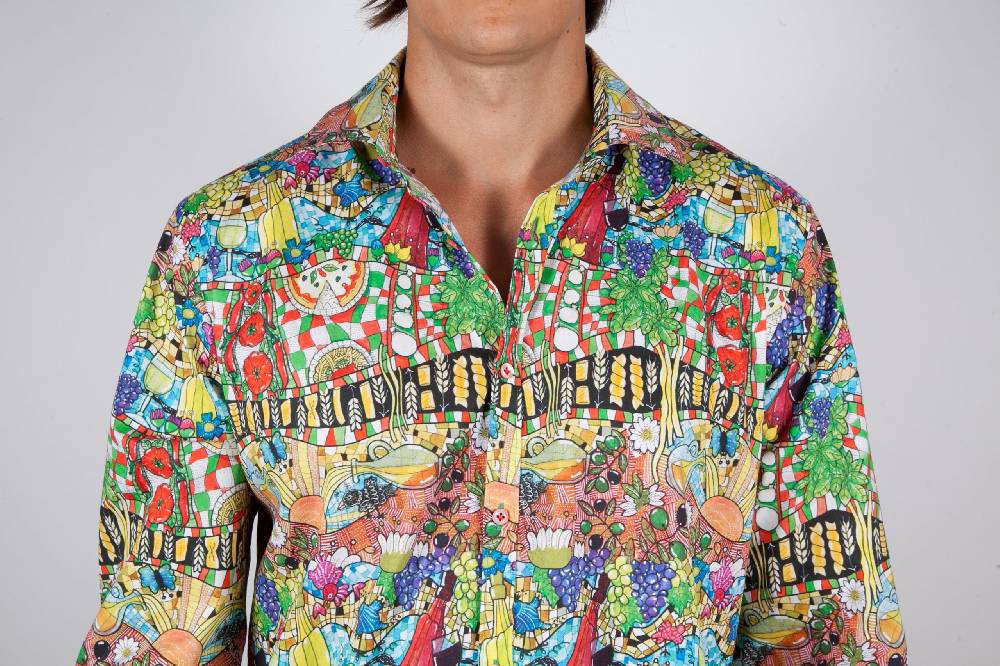 Poggianti Camicia Fantasia Collo Italiano 442-01 Online