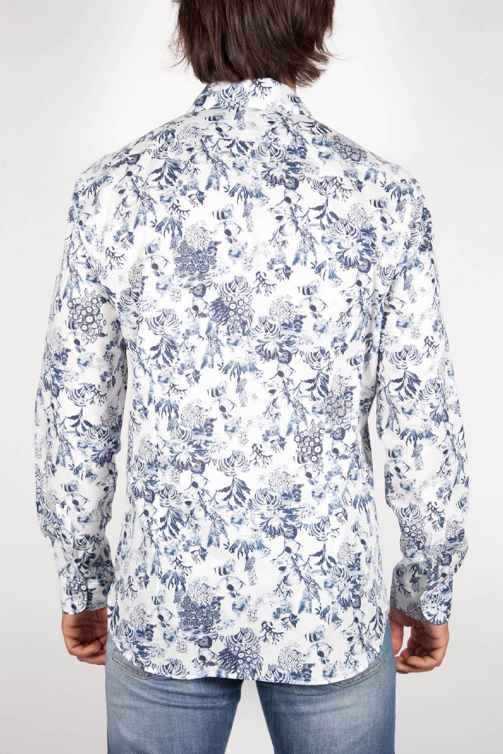 Poggianti Camicia Fantasia Collo Francese 347-01 Offerta esclusiva