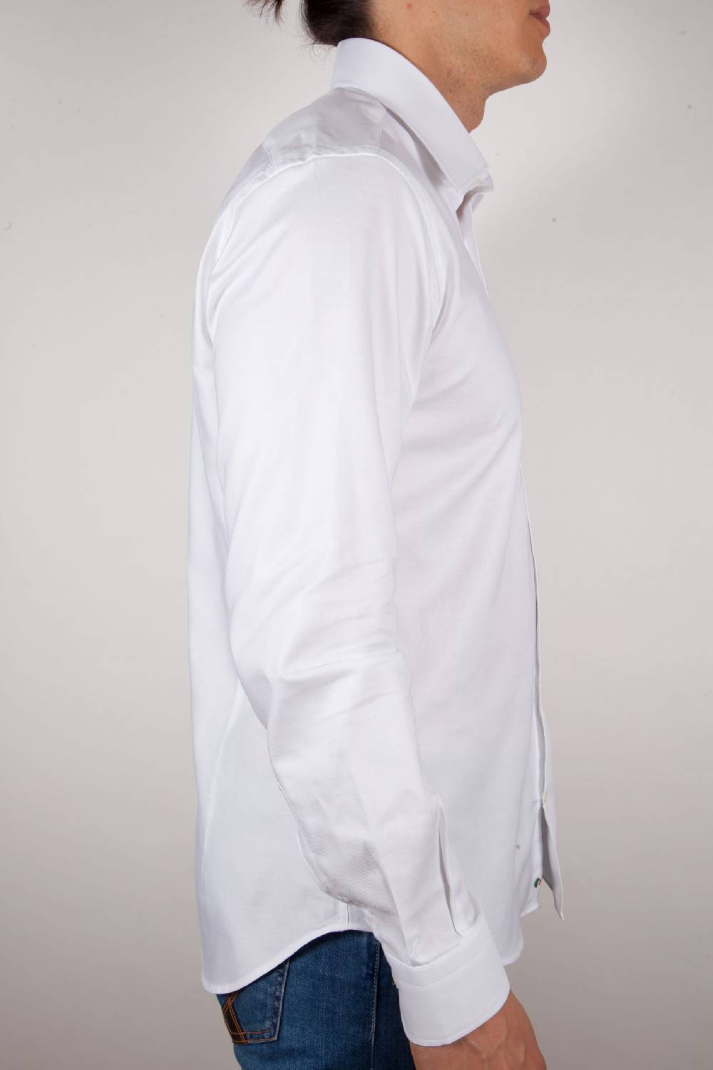 Poggianti Camicia Bianca Oxford Collo Italiano C06-1 Offerta per la Festa della Mamma