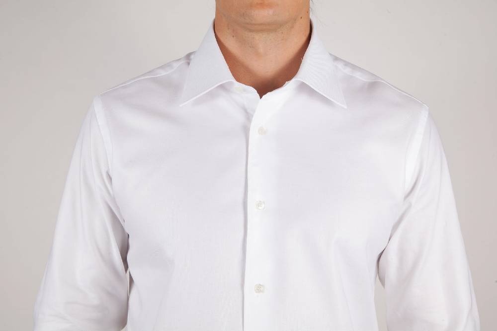 Poggianti Camicia Bianca Oxford Collo Italiano C06-1 Offerta per la Festa della Mamma