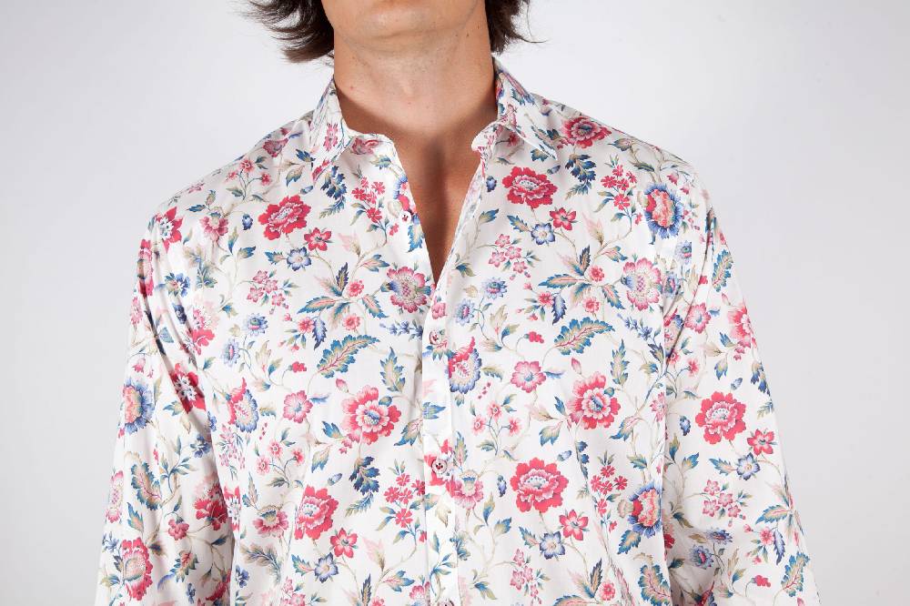 Poggianti Camicia Fantasia Collo Morbido Multicolor Online Outlet